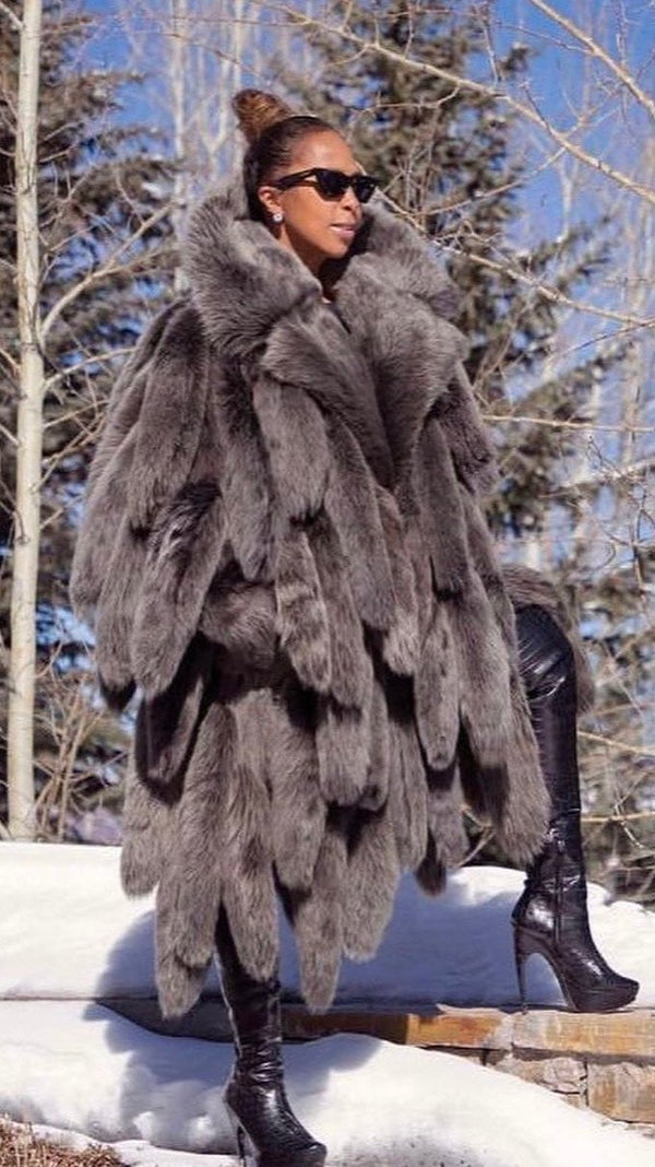 Milano Long Fox Tail Coat