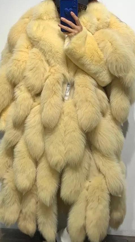 Milano Long Fox Tail Coat