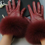 Queens Leather & Fur Gloves